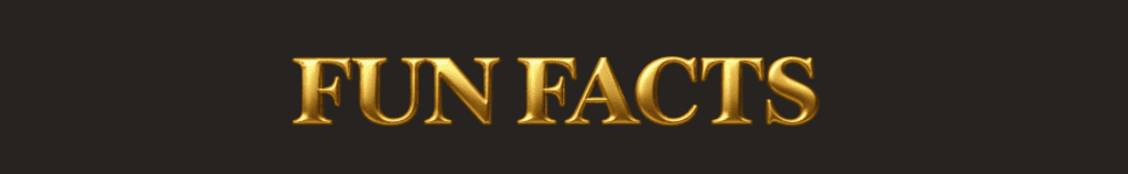 Goldene Schriftzüge "FUN FACTS" auf dunklem Hintergrund