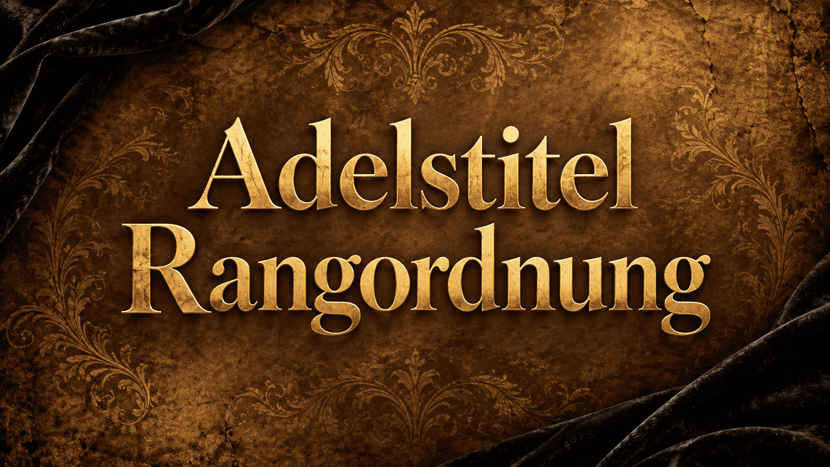 Adelstitel Rangordnung im goldenen Design